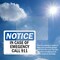 Signmission In Case Of Emergency Call 911, 10 in W x Rectangle, Vinyl Decal OS-2PACK-NS-D-710-L-13653 - alternate 4